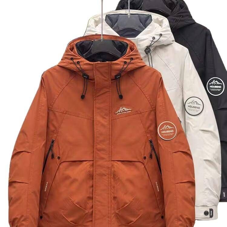 Heren winter donsjack met capuchon, waterdichte en winddichte parka, dikke warme pufferjas voor buiten en dagelijks gebruik_voghion.com