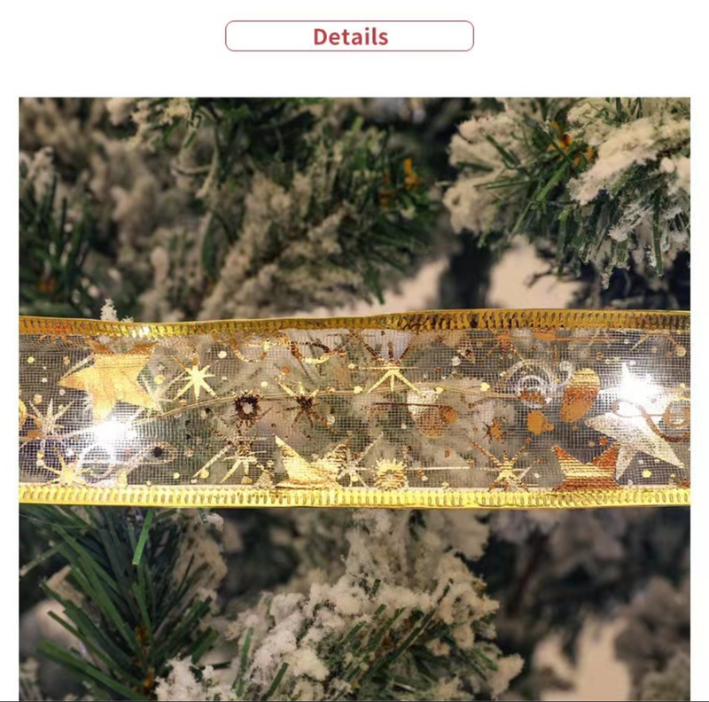 Decorative LED Ribbon String Lights For Christmas Tree - Flexible Copper Wire With Warm White/Colorful/White Light Options_voghion.com