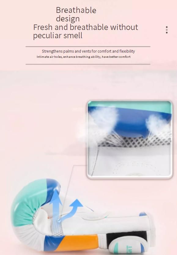 Guantoni da boxe per bambini per allenamento - Guanti da sacco da boxe in PU per ragazzi e ragazze (4OZ/6OZ/8OZ) - Guanti da sparring blu e rosa per arti marziali e fitness_voghion.com