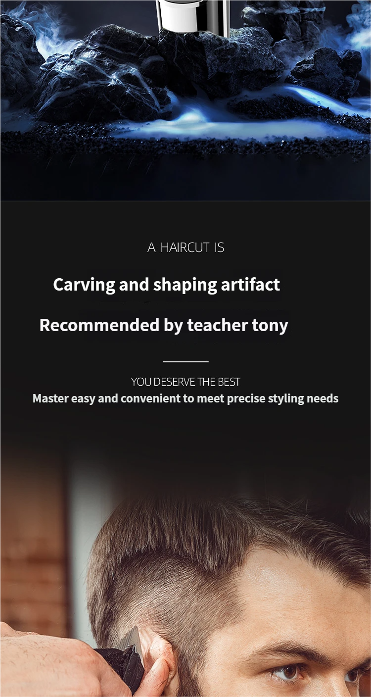 Household Hair Clipper, Multi-functional Oil Head Engraving, Water Washing, Digital Display, High-power Silent Hair Salon Electric Clipper_voghion.com