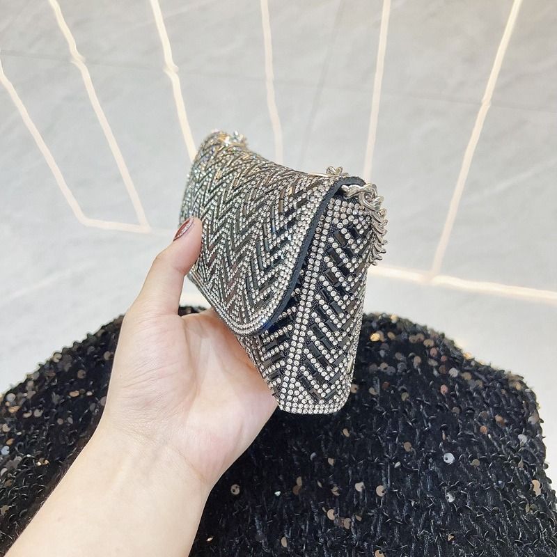 New Small Dress Evening Celebrity Handbag Rhinestone Underarm Shoulder Crossbody Bag_voghion.com