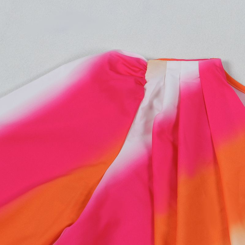 Women's Clothing Printed Swing Collar Wide Leg Pants Suit_voghion.com