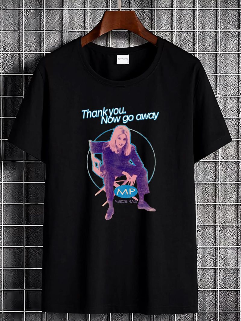 T-shirt Melrose Place Love Ada pour homme, classique, sous licence, série télévisée, crème, été, polyvalent, décontracté, légèrement confortable, extensible, élégant, tendance_voghion.com