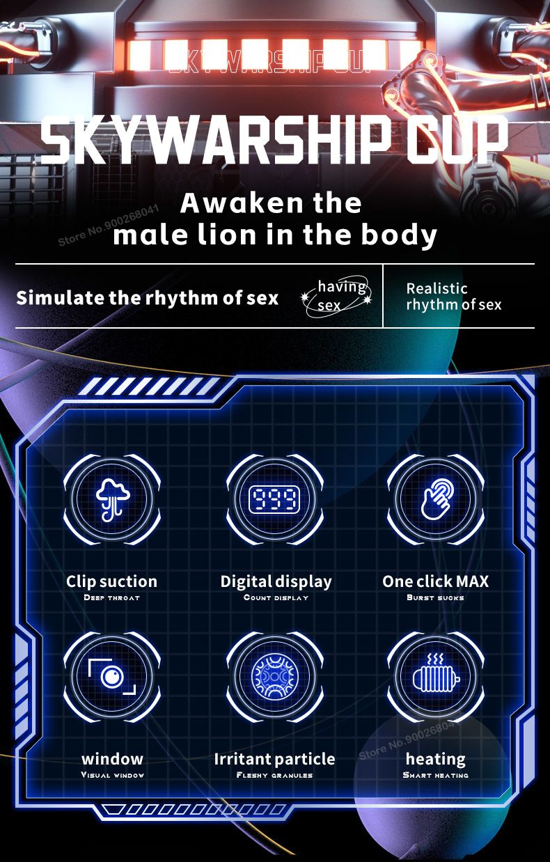 Automatischer beheizter Masturbationsbecher für Männer, Saug-Taschenpussy, Sexspielzeug für Erwachsene, Blowjob-Maschine, SM Stroker Male_voghion.com