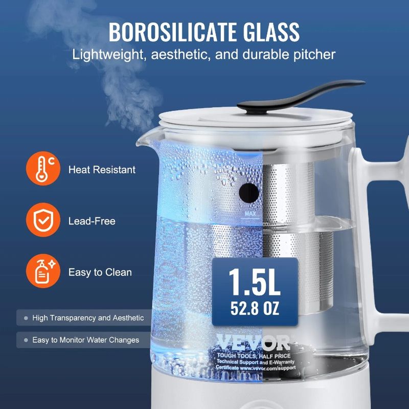 L Hydrogen 1.5 Kettle And Generator Generator Hydrogen Pitcher SPE PEM Water Capacity 52.8 Large Hydrogen Technology Water Oz_voghion.com