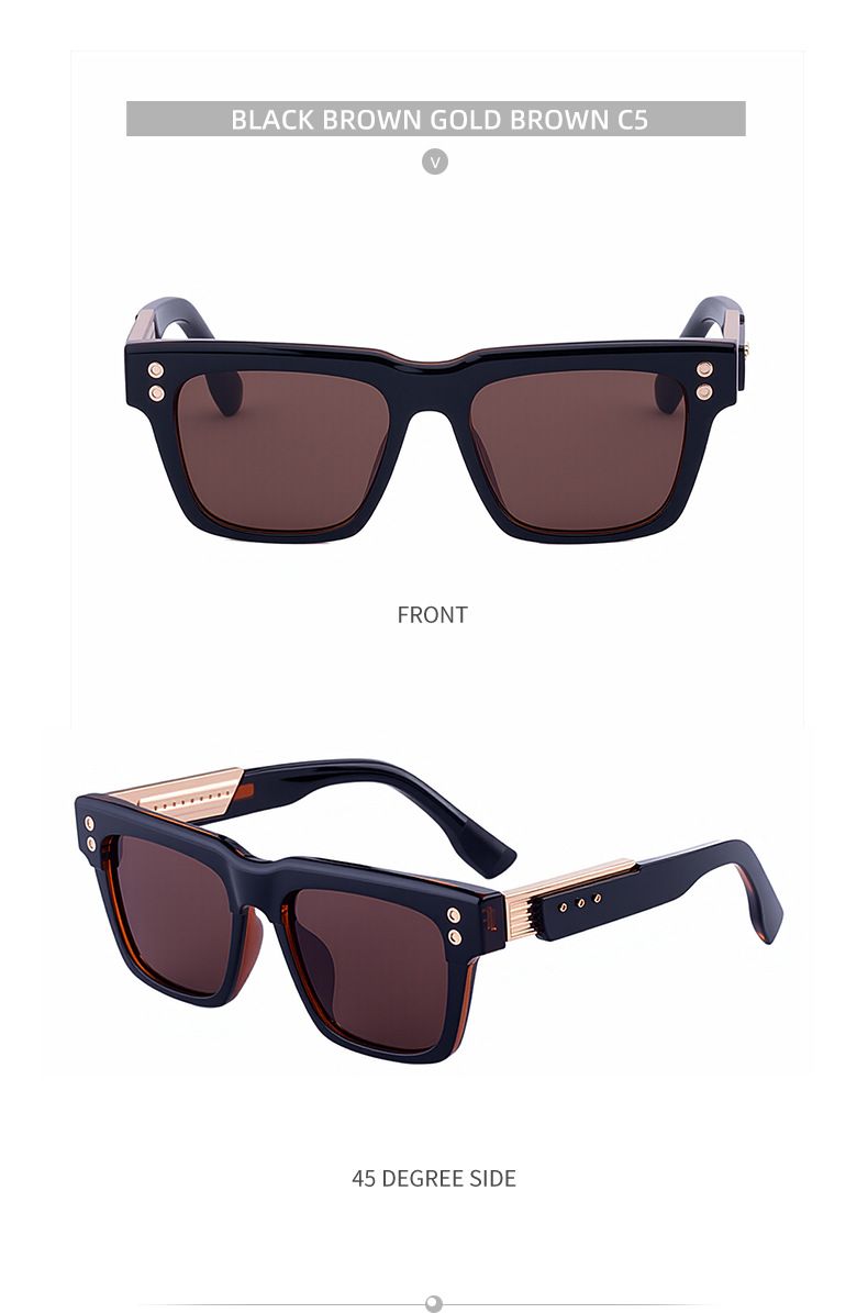 New Fashion Square Frame Sunglasses For Men Retro High End Sunglasses For Men Shades_voghion.com