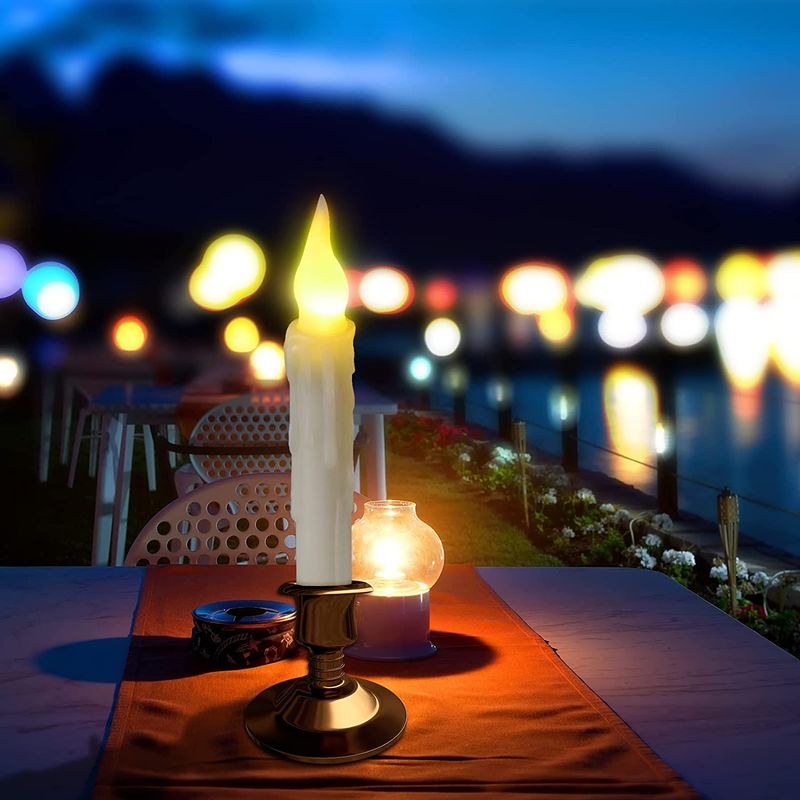Cross-border hot wand suspension candle light Potter theme party decoration remote control long rod electronic candle light_voghion.com