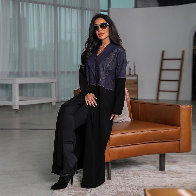 Naisten vaatteet Lähi-idän kylpytakki farkkutakki tilkkutäkki Dubai Abaya -takki_voghion.com