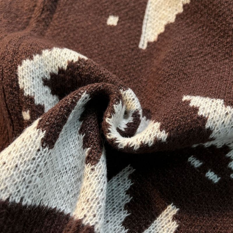 High End Jacquard Zipper Sweater For Men And Women Simple Winter Trend Knitted Sweater With Cardigan Jacket_voghion.com
