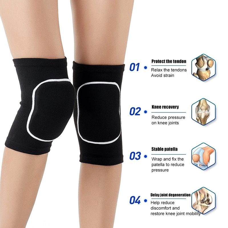 1 paio di ginocchiere sportive per uomo e donna, tutore per ginocchio a compressione per danza, yoga, pallavolo, calcio, corsa, ciclismo, tennis_voghion.com