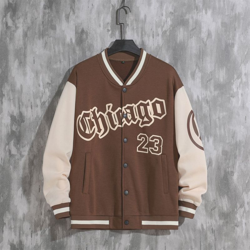 Men's Clothing Spring and Autumn fashion brand American high street Pu Shuai Youth Men's Baseball jacket men's loose casual jacket men_voghion.com