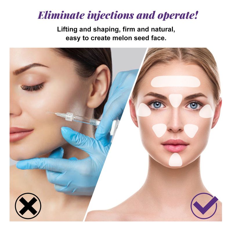 EELHOE Facial Wrinkle Patch, Droop Decree Line Lift Facial Skin Tightens Mouth Line Cheek Patch_voghion.com