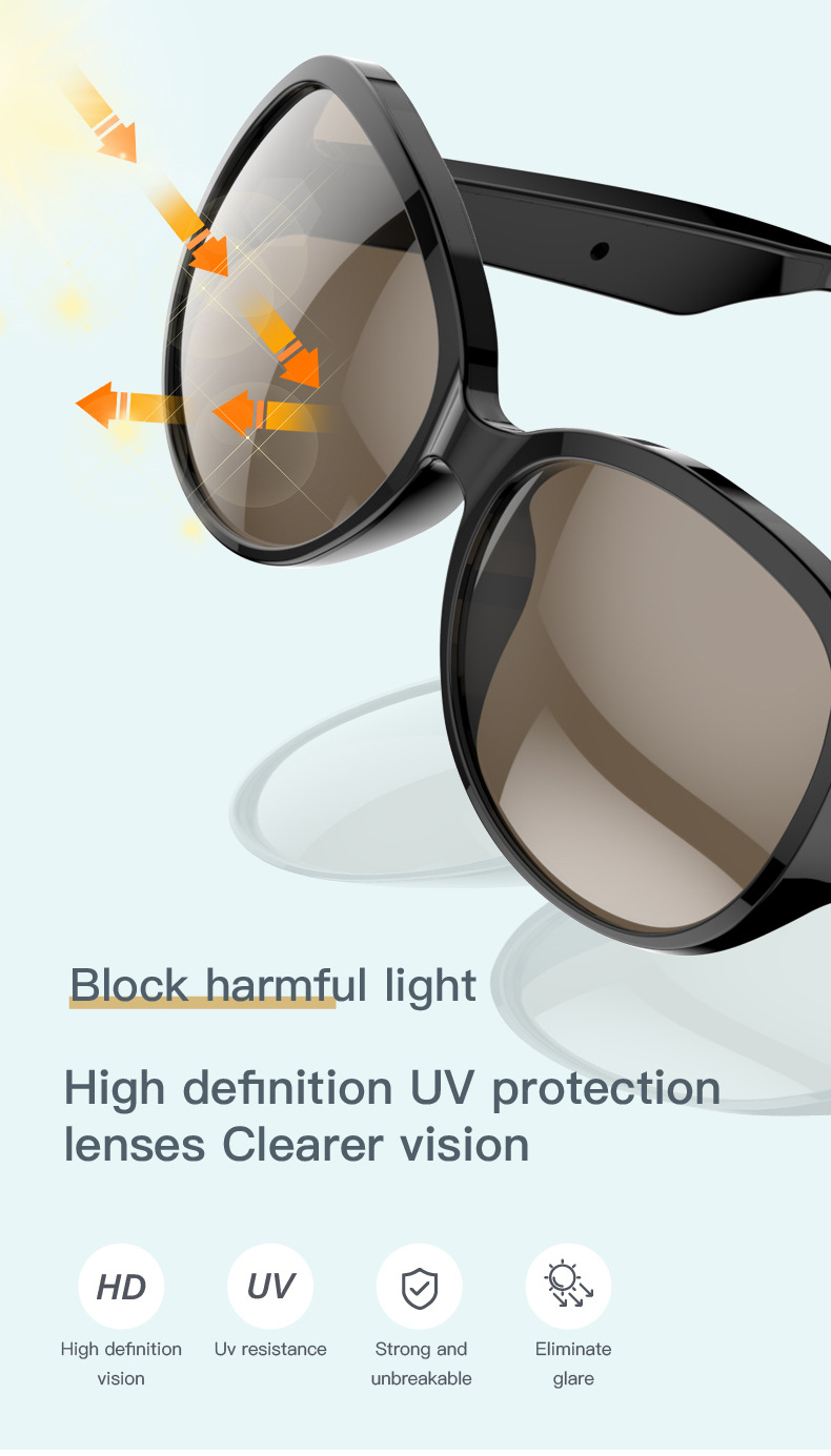 2023 F06 F07 F08 Intelligent Bluetooth Glasses Conducting Black Technology Outdoor Sports Sunglasses_voghion.com