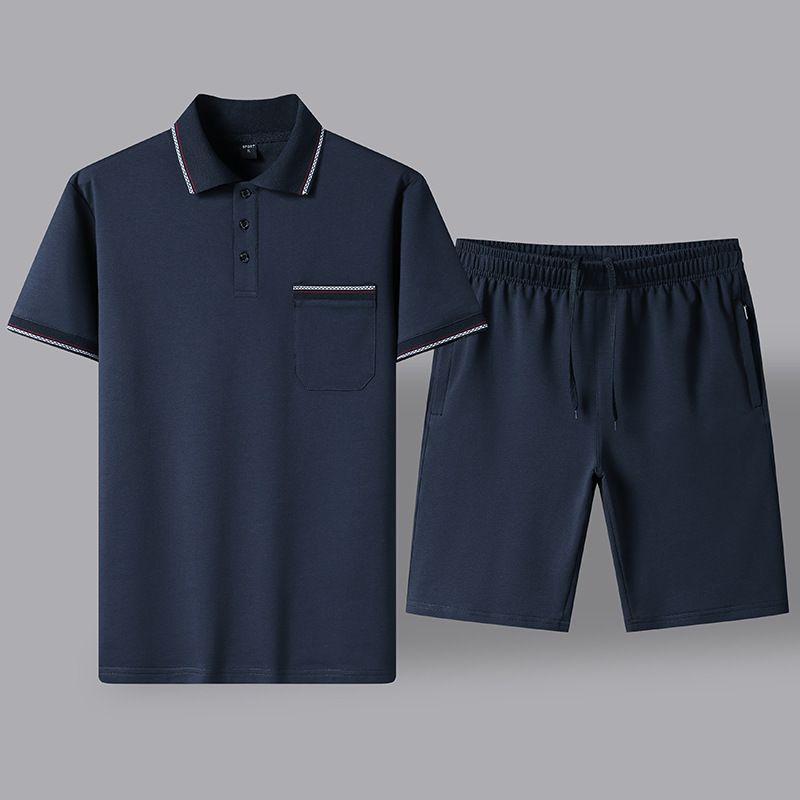 Diyu Shenlong Dad Outfit Set For Middle-aged And Elderly Men Summer Casual Clothes Men's Short Sleeve Long Pants_voghion.com