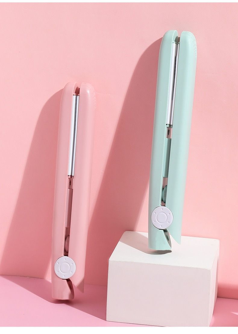 Petit fer à lisser et boucler pour femme, permanente double usage, fer à friser volumisant pour franges de dortoir portable,_voghion.com