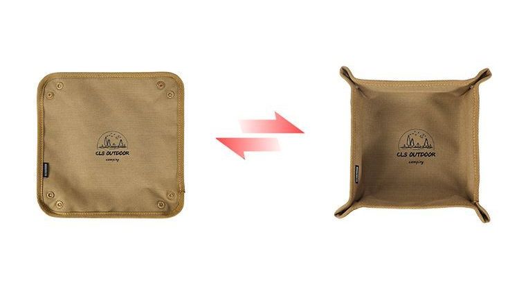 CLS Outdoor Camping Home Travel Box Portable Folding Square Miscellaneous Storage Tray_voghion.com