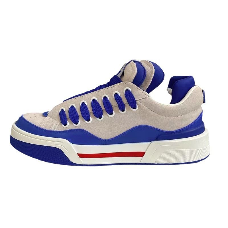 Scarpe da uomo versatili, sportive e per il tempo libero, da uomo, 2024, nuove D Home, con lacci, bianche, con blocchi di colore, alla moda_voghion.com