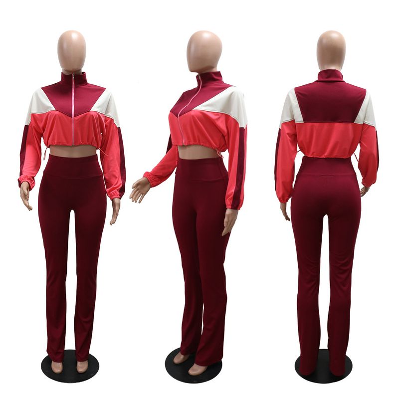 Oversize-Set aus langärmligem Oberteil und Bleistifthose – schickes, kontrastreiches zweiteiliges Outfit für Damen_voghion.com
