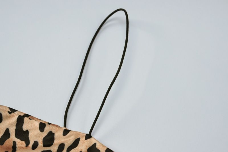 2025 Summer New Fashion Printed Sexy Crop Leopard Print Tube Top Women's Camisole_voghion.com