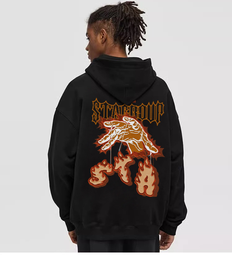 Felpe con cappuccio di marca nazionale di tendenza da uomo per uomo e donna in autunno e inverno felpe con cappuccio allentate in puro cotone pesante pesante_voghion.com