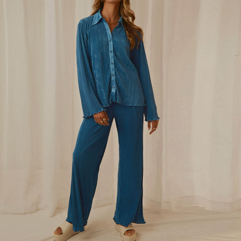 Tailleur pantalone casual da donna tinta unita_voghion.com
