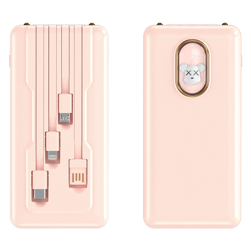 Cue Pe Large Capaciy Comes wih Cable Bank 20000mAh Fas Charging Porable and Compac Mobile Power Supply_voghion.com