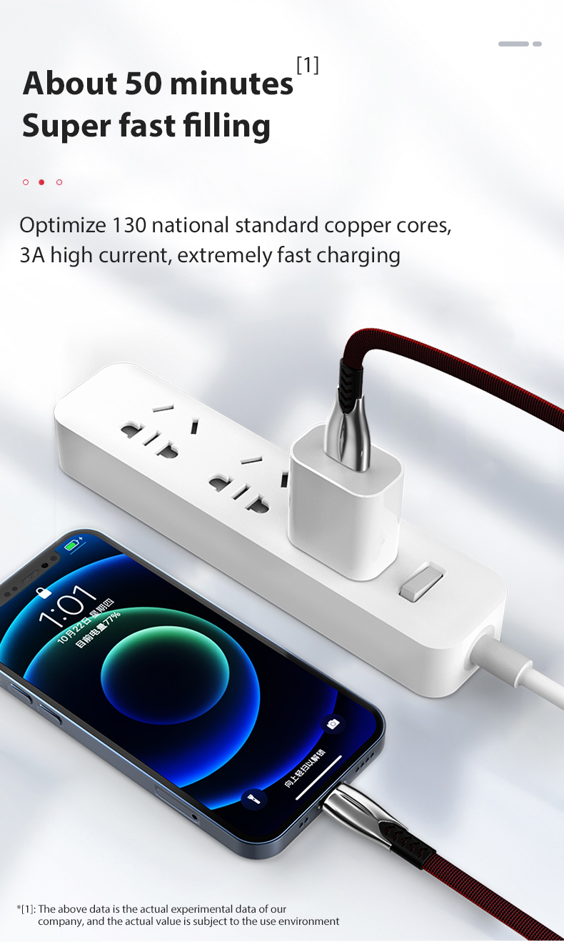 5A40W Zinc alloy fast charging cable C-type USB mini cable suitable for Samsung Xiaomi Huawei mobile phone accessories_voghion.com