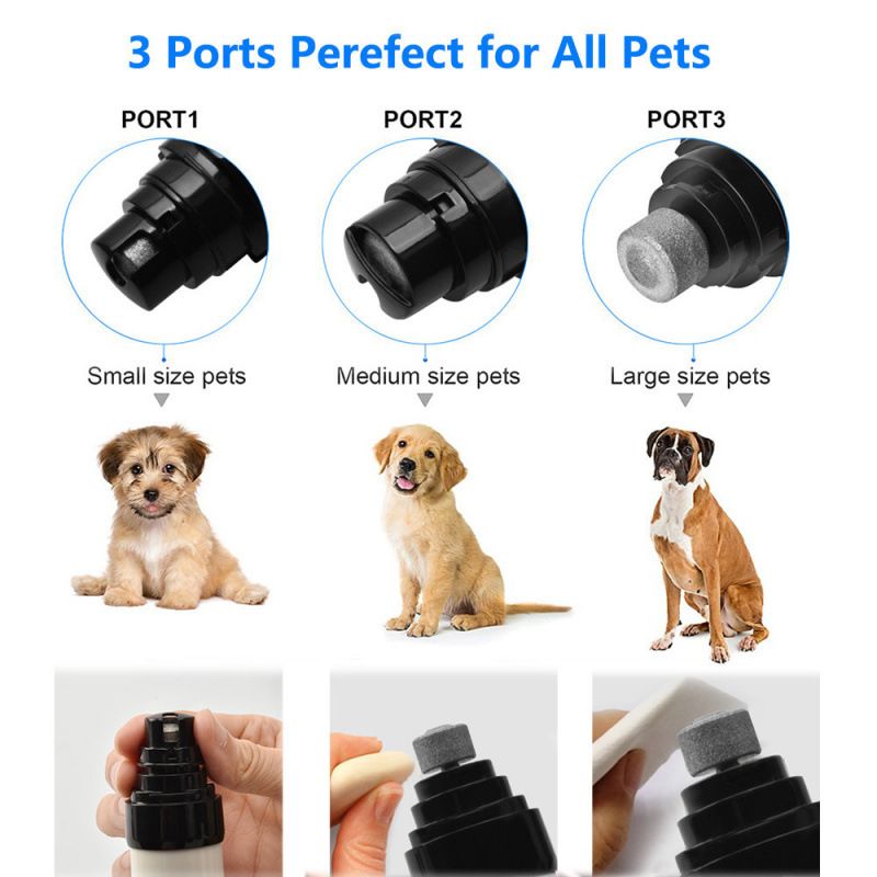 Amoladora eléctrica para mascotas de 2 velocidades, pulidora para gatos y perros, cortauñas automático._voghion.com
