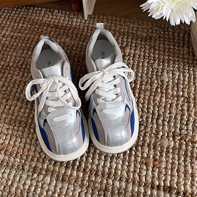 Paris Style Small Thick Soled Dad For Women New Spring Autumn Versatile Lightweight And Height Increasing Casual Shoes_voghion.com