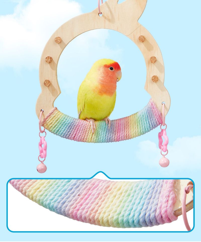 Parrot Toy, Hanging Ring, Swing, Standing Pole, Peony, Tiger Skin, Small Sun, Playing, Relieving Boredom, Bird Cage, Decorative Article_voghion.com