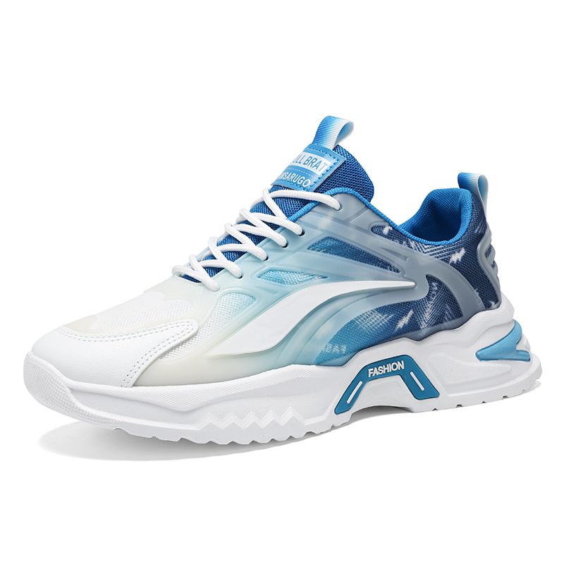 Scarpe da corsa casual sportive con suola spessa versatili da uomo, in mesh traspirante, versione coreana, estive, per papà_voghion.com