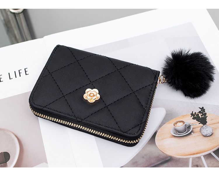 Kurze Damenbrieftasche mit Rosenprägung – Eleganter kleiner Crossbody-Kartenhalter mit Multi-Slot-Design (inspiriertes Modeaccessoire)_voghion.com