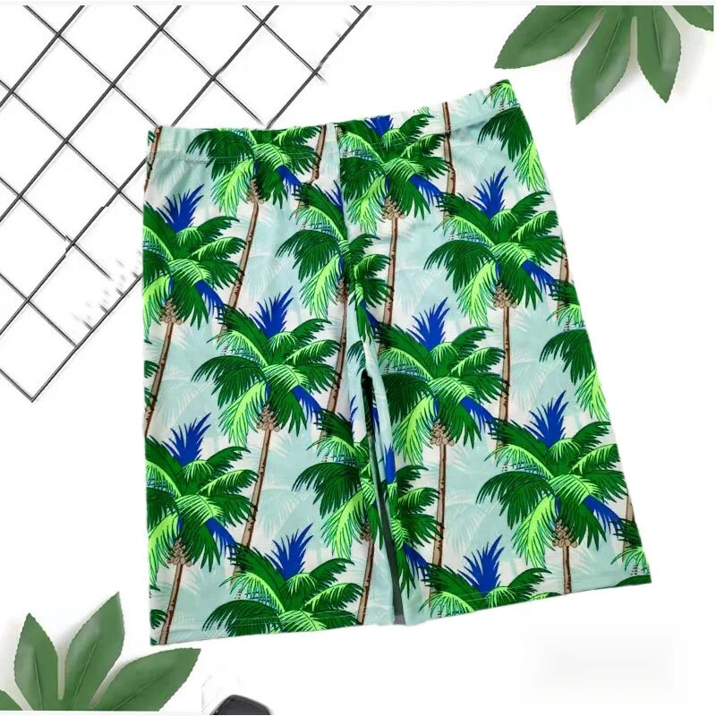Hot selling five point swimming trunks, men's printed swimming trunks, flat angle extended swimming trunks, high elastic swimming trunks_voghion.com