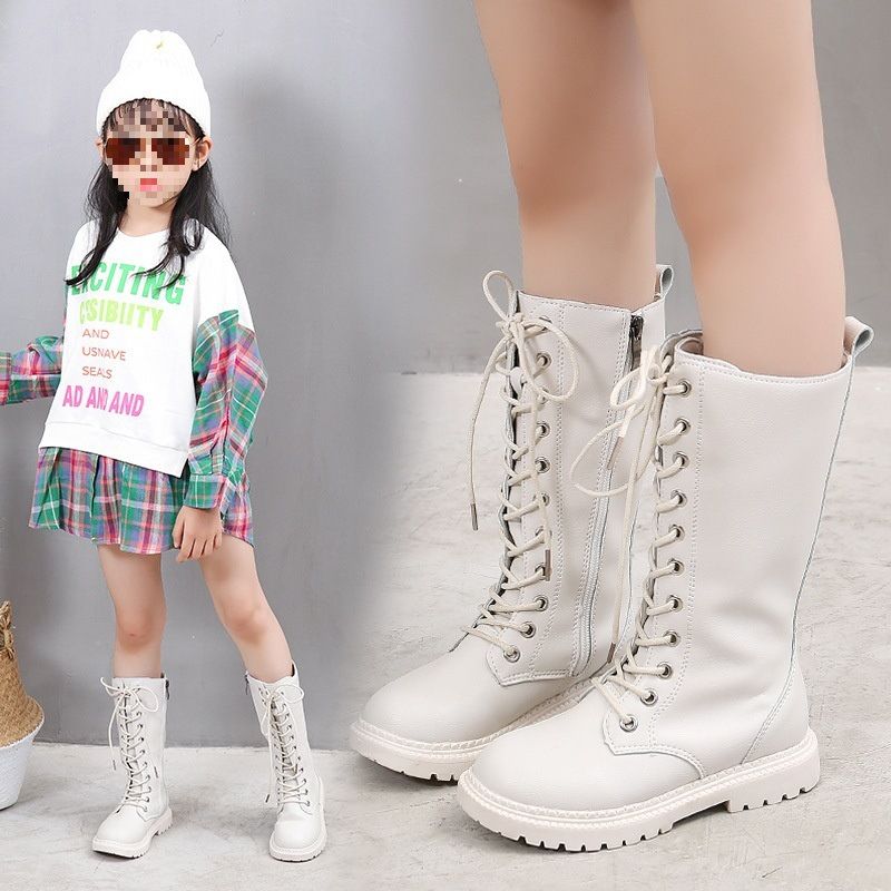 Nouvelles chaussures d'hiver en coton style princesse coréenne 2025, bottes longues chaudes et tendance pour petites filles_voghion.com
