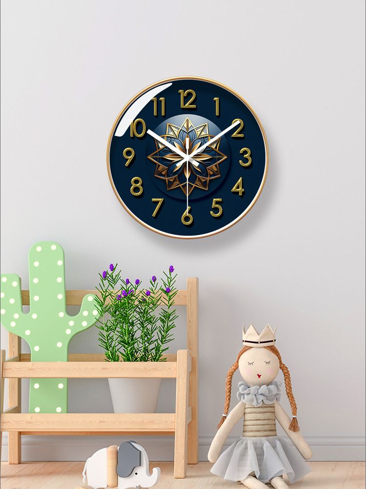 Yipula 7042 Round Silent Living Room Bedroom Wall Fashionable American Style Clock For Home Use_voghion.com