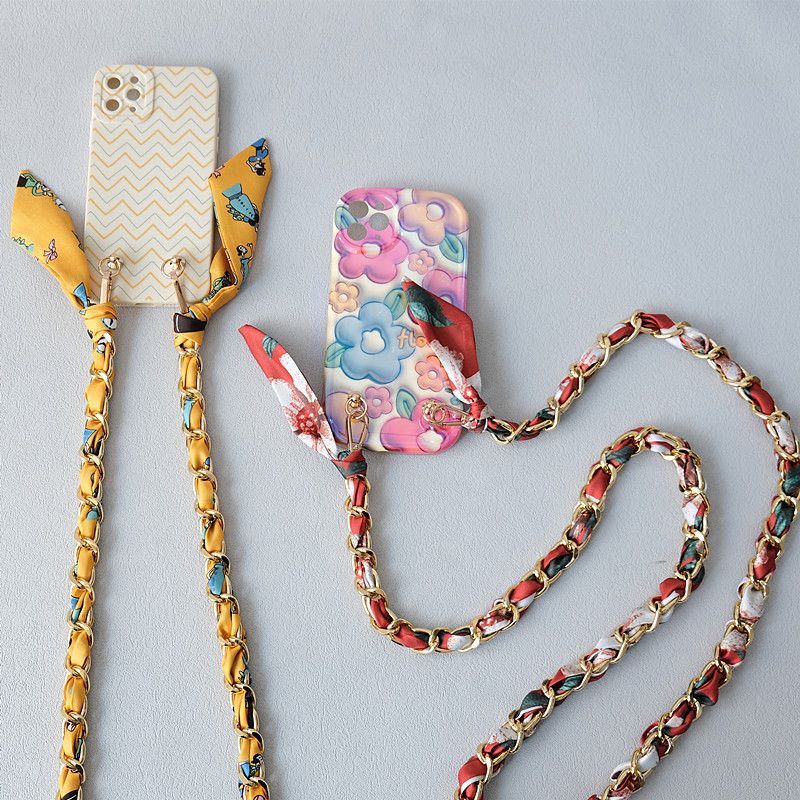 Moda Nuova Sciarpa Versatile in Seta Lunga Primavera Estate Borsa Tracolla Accessori Borsa Tracolla Catena per Telefono_voghion.com