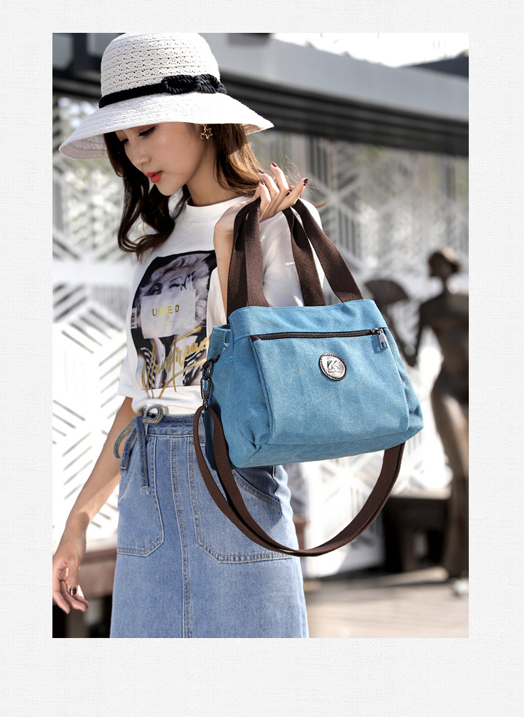 Platnena ženska torba 2024. Proljeće/ljeto, nova ležerna modna torba preko ramena, svestrana jednobojna izdržljiva ručna torba preko tijela_voghion.com