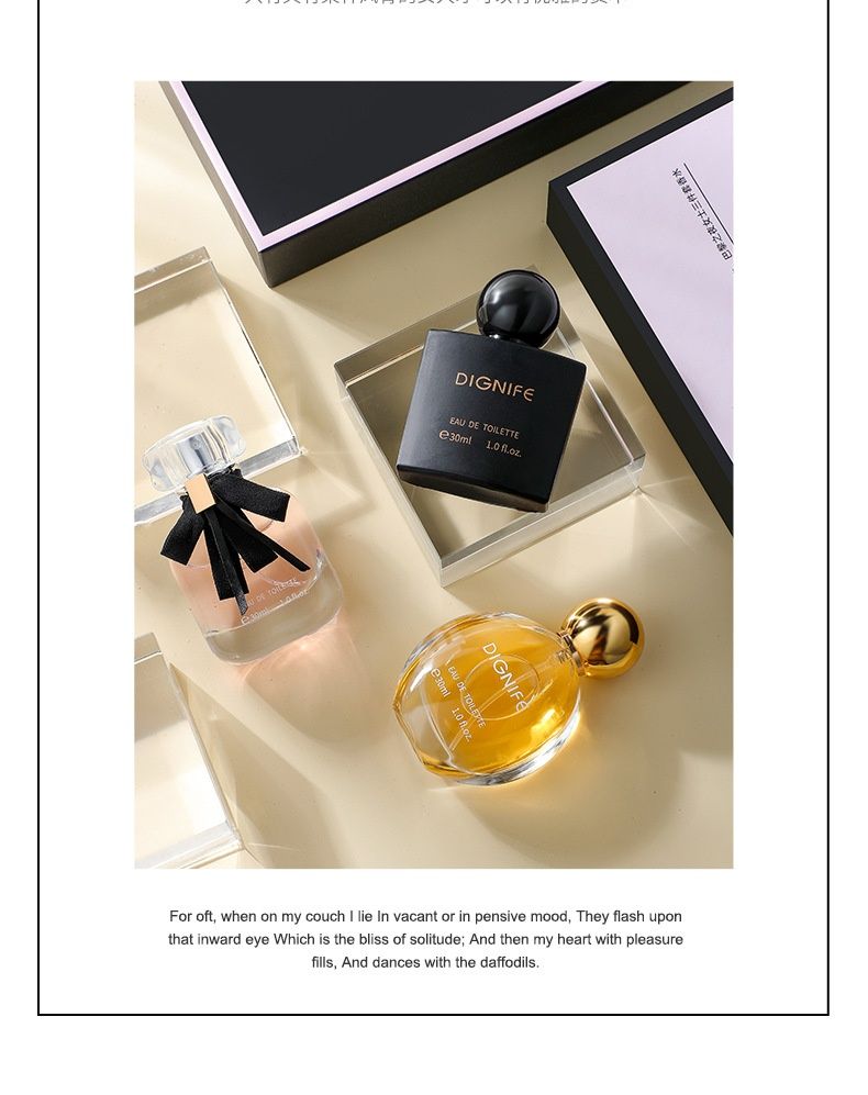 Parfum fir Männer a Fraen, Kaddo-Set, Dräi-Stéck-Set, Gratis Waasser, Schwaarzen Opium, Reverse Parfum_voghion.com