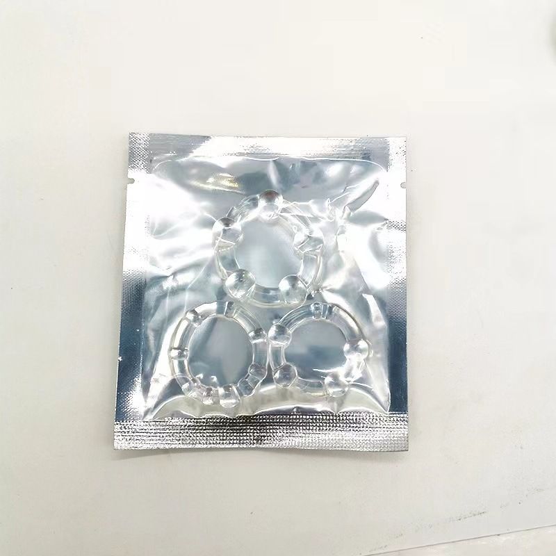 Smooth bead-locked semen ring, three-color ring, JJ ring, raised dot couple delay ring, adult erotic male products_voghion.com