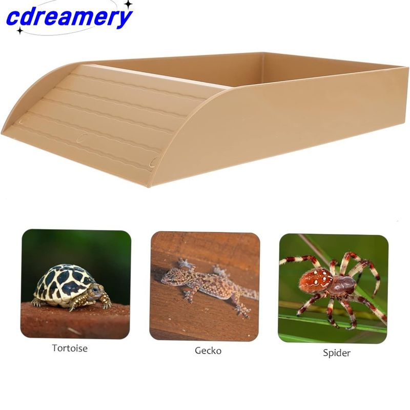 Turtle Bathing Pool Feeding Dish Durable Reptile Water Bowl For Box Turtles Frogs And Pets Easy To Clean Habitat Accessory_voghion.com