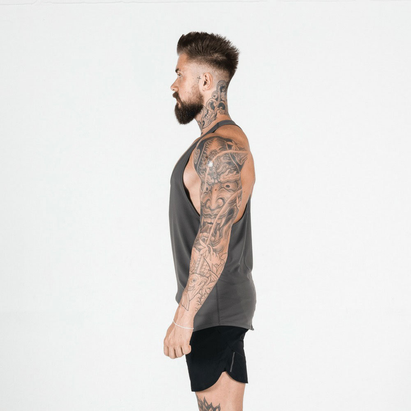 Muscle Fitness Male Brother Sommer Sport Freizeit Elastisch Quick Dry Blank Light Plate No Splice Tank Top_voghion.com
