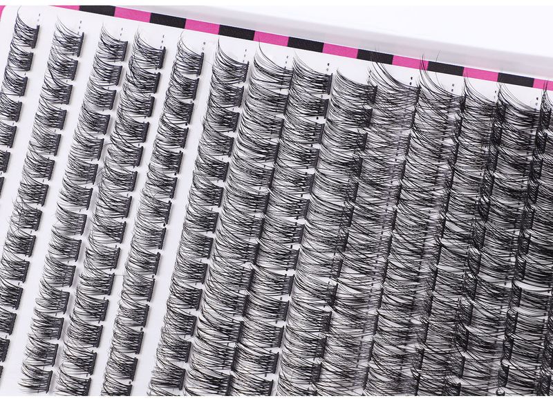 False Eyelashes Diy Single Cluster Eyelash Book False Eyelash Natural Thick D-Curved Segmented Grafted Eyelash_voghion.com