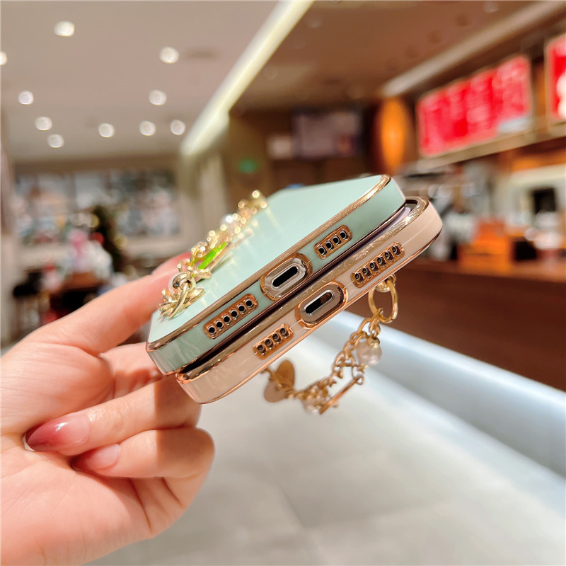 Pearl Heart Wristband Plating Weiche Silikon-Telefonhülle für Xiaomi Redmi Note 10 Pro 10s Note 11 Note 9pro 8 8T Pro 7 Bac_voghion.com