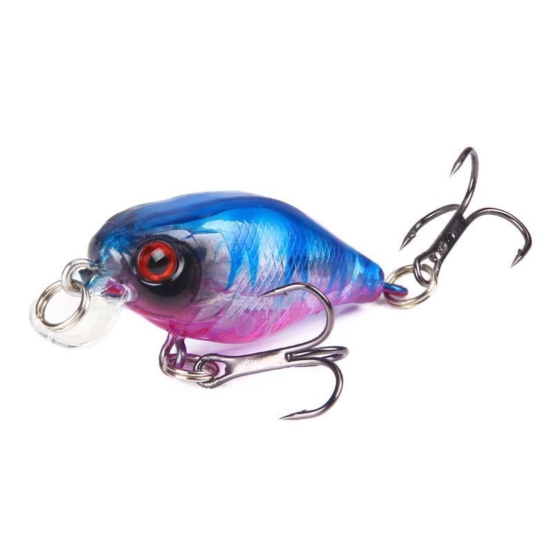 Lure Bait Rock Fat Man 4cm/4,6g Sort Tre Kroge Plastic Simulering Fiskeagn Hard Bait Bait Fiskeudstyr_voghion.com