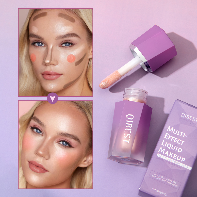 Flüssiger Rouge, Diamant-Highlighter, natürliche Wangen-Augenfarbe, Puder, Rouge, Make-up, Mehrzweck-Stift, Kontur po_voghion.com