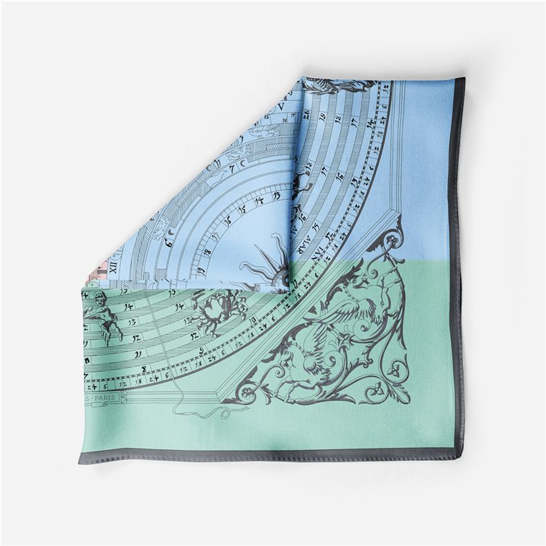 Spring simulation silk women's scarf print, versatile mother's small square scarf, 53cm, as a Mother's Day gift_voghion.com