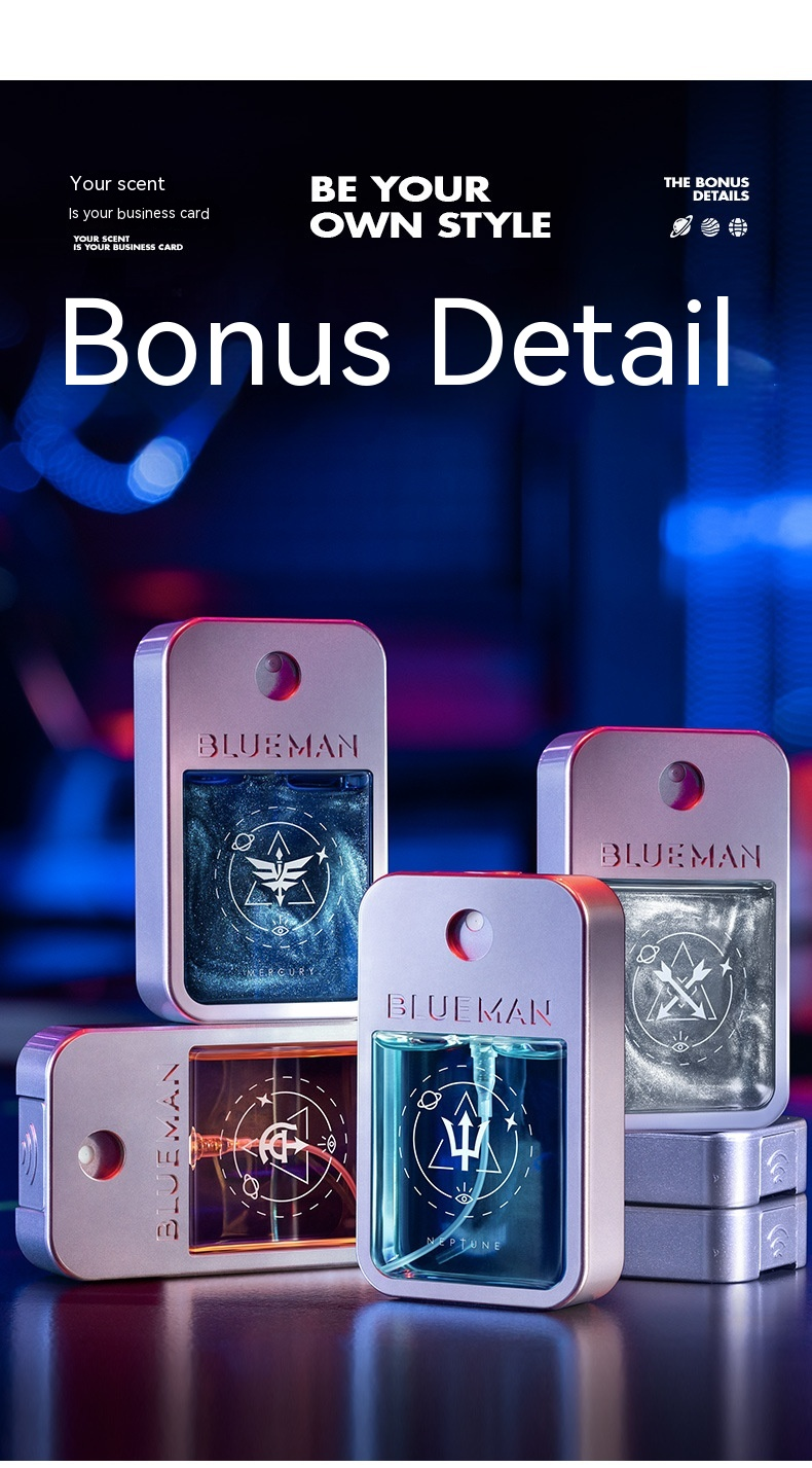 Neues blaues Herrenparfüm, anhaltender Duft, leichter Duft, blauer Duft, Kölnisch Wasser, große Markentasche für Studenten_voghion.com