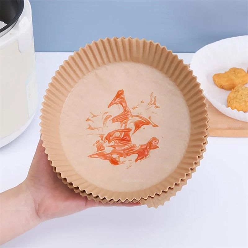 50/100Pcs Air Fryer Disposable Paper Non-Stick Airfryer Baking Papers Round Air-Fryer Paper Liners Paper Kitchen Accessories_voghion.com