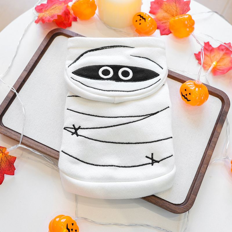 2025 Autumn Winter Pet Dog Cat Clothes Costume Apparel Halloween Mummy Sweatshirt_voghion.com