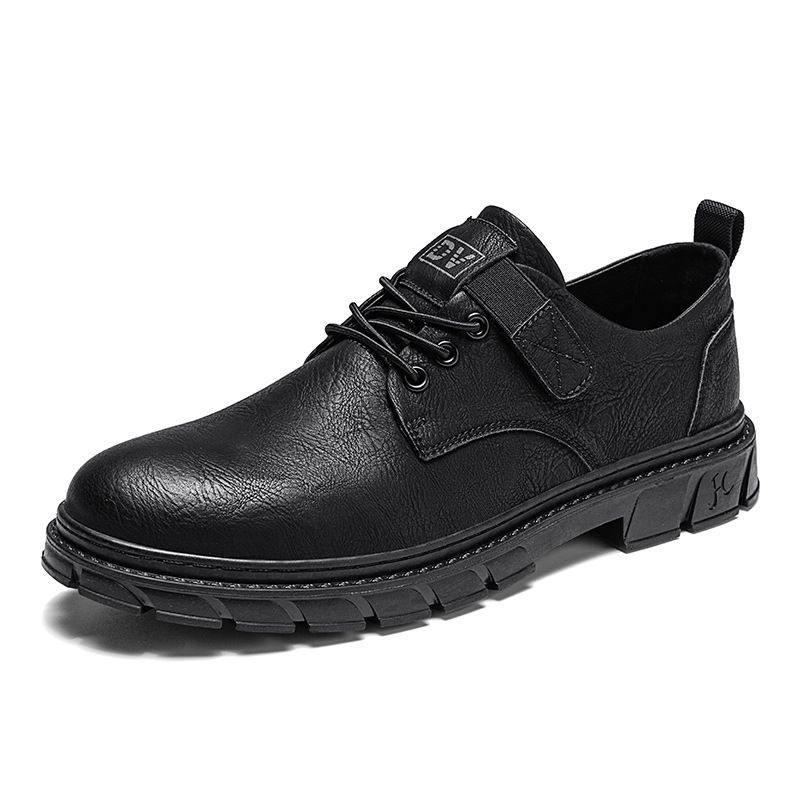 Spring New Breathable Casual British Style Work Non-Slip Soft Sole Business Men's Leather Shoes_voghion.com